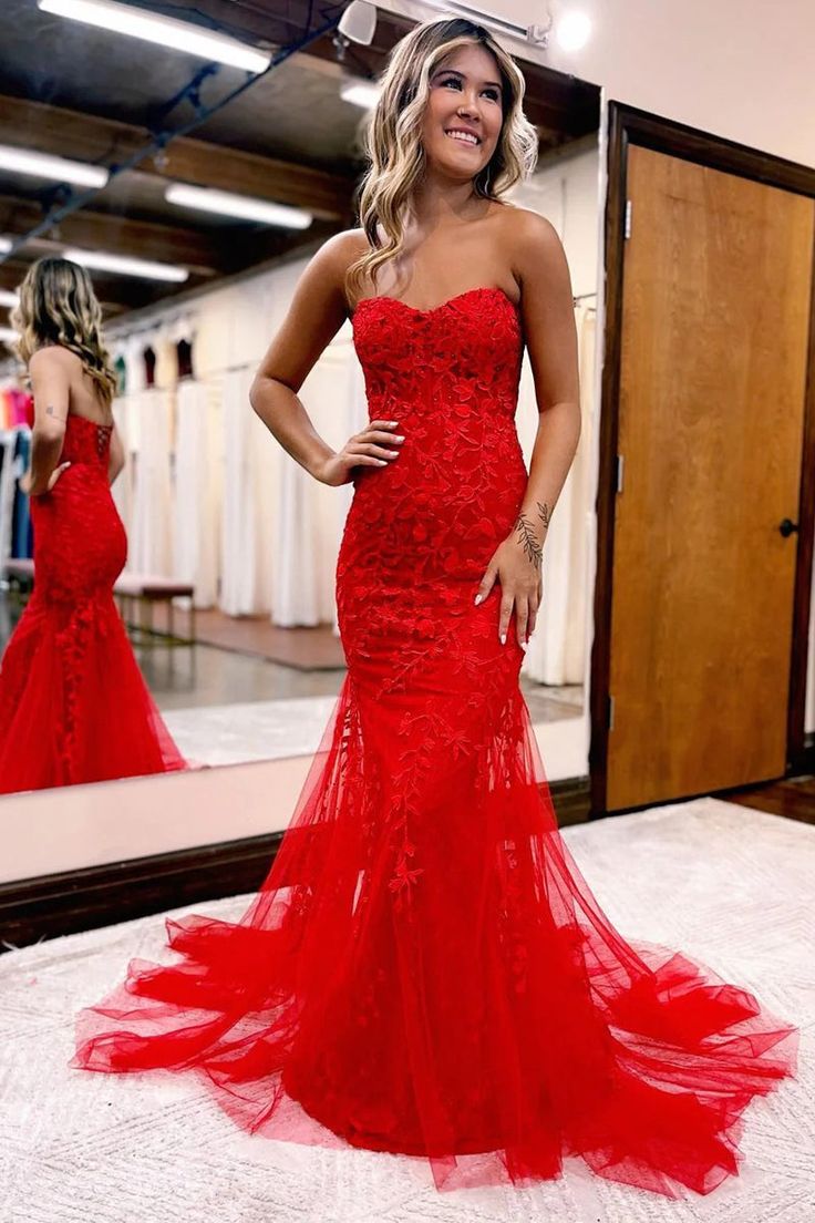 Cute Mermaid Sweetheart Lace Long Prom Dresses fg4698 formalgowns Cute Mermaid Sweetheart Lace Long Prom Dresses fg4698 formalgowns