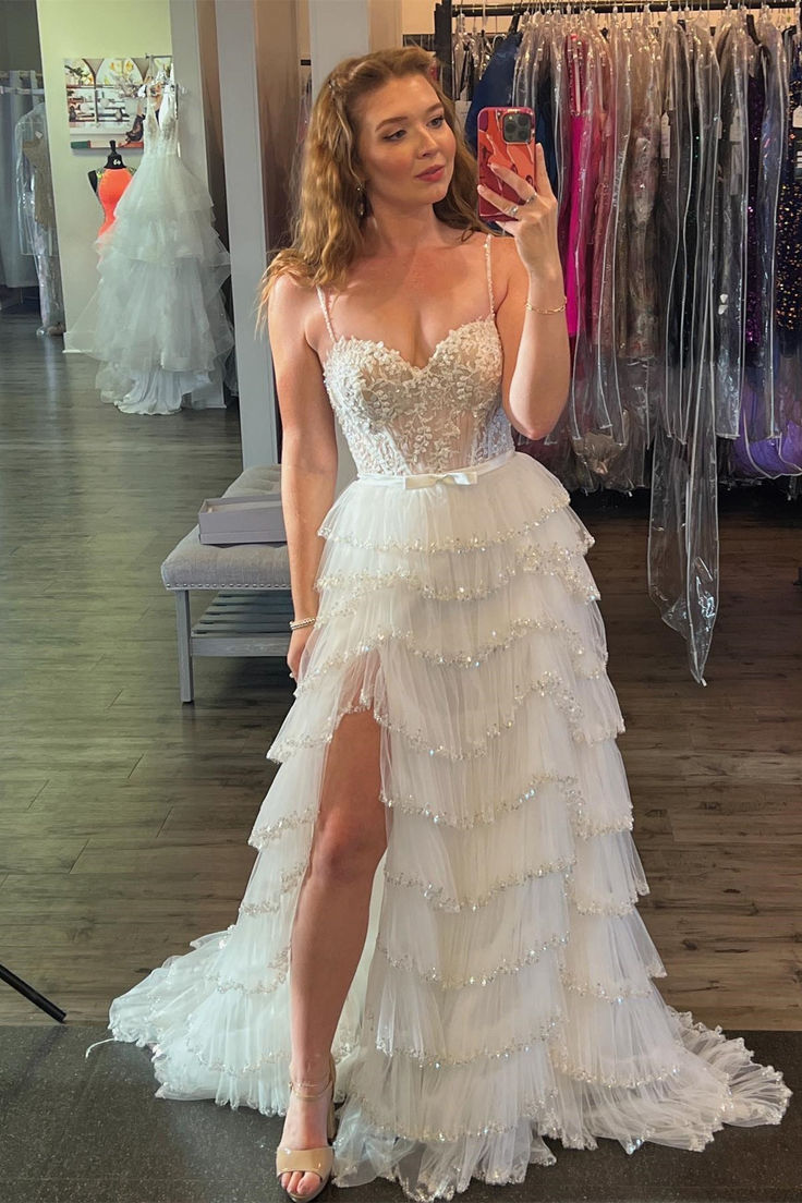 layered floral prom dress Sweetheart Sleeveless Floral Tiered A-line Prom Dress Off-Shoulder Ple Laxag