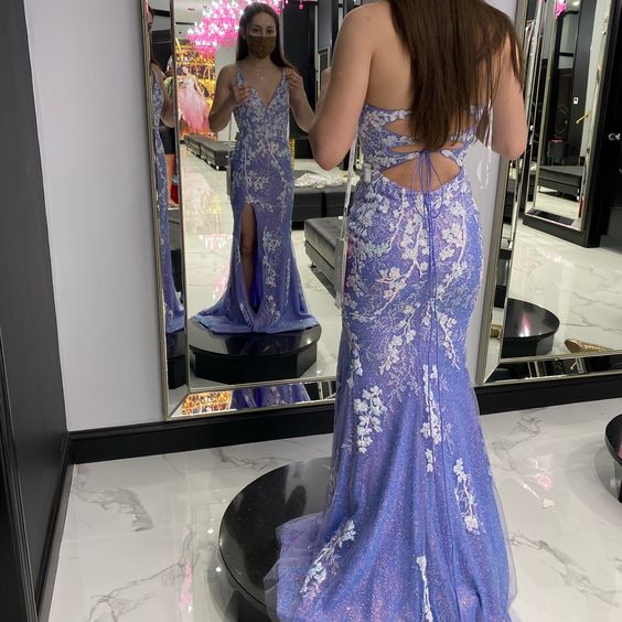 Sexy V neck Purple Mermaid Long Formal Prom Dress fg5197 formalgowns Sexy V neck Purple Mermaid Long Formal Prom Dress fg5197 formalgowns