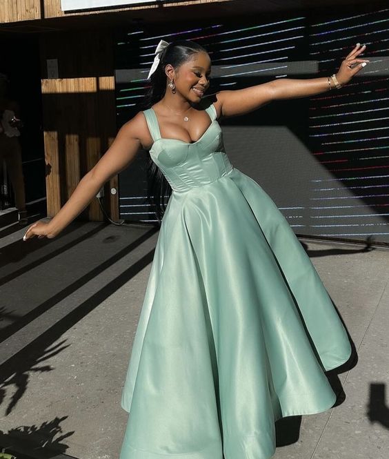 Elegant A line Straps Prom Dress Party Dress fg5368