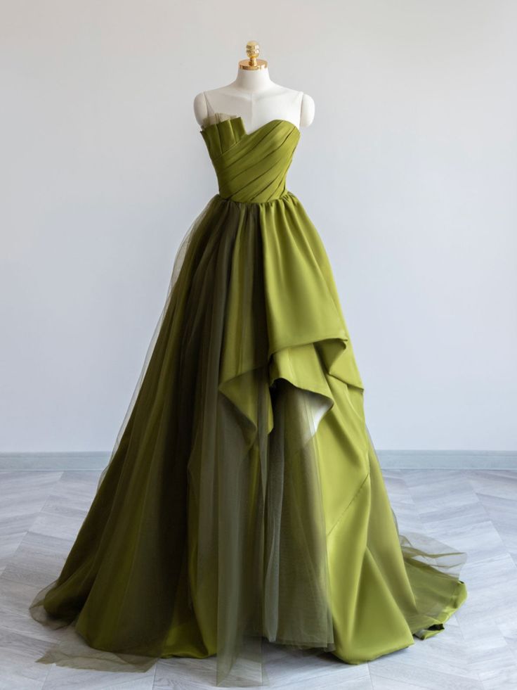 A-Line Off Shoulder Satin Long Prom Dress, Formal Dress fg4691