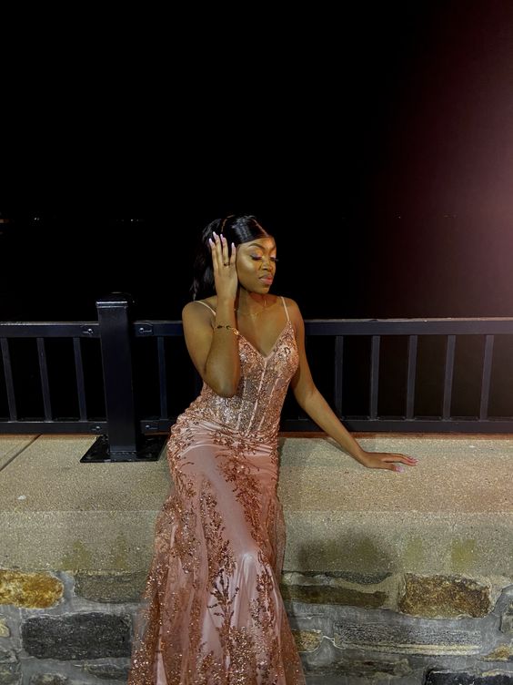 Rose Pink Mermaid Evening Dress 2024 Long Formal Prom Gowns fg4580 formalgowns Rose Pink Mermaid Evening Dress 2024 Long Formal Prom Gowns fg4580 formalgowns