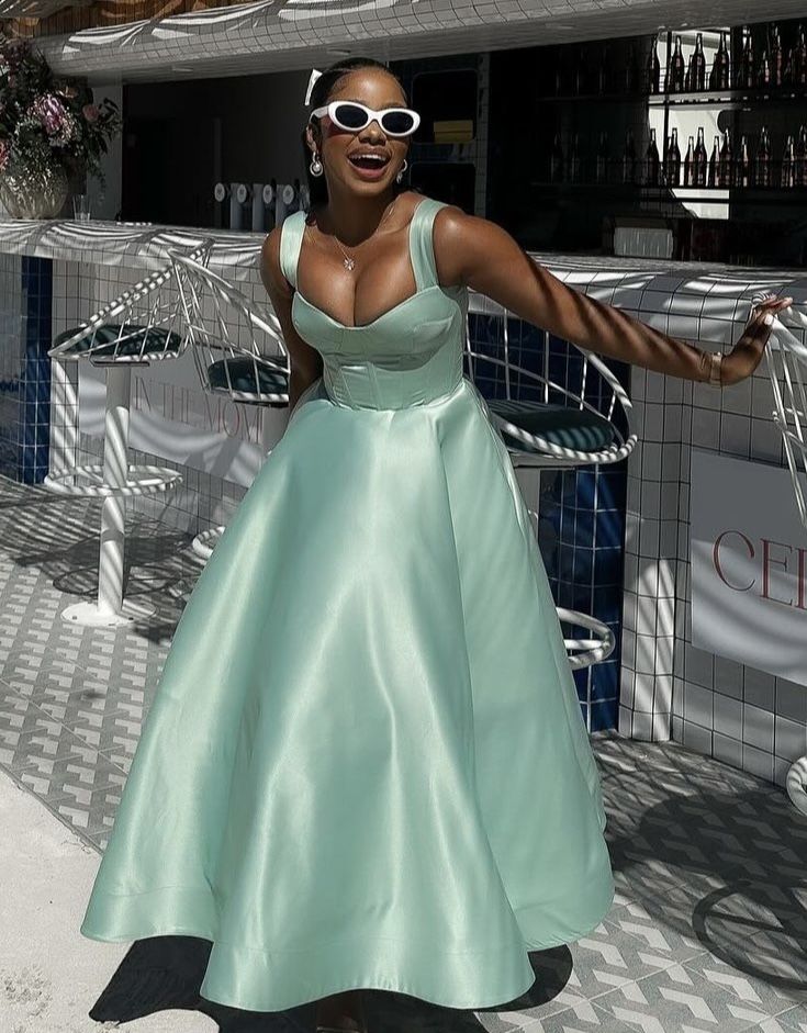 Elegant A line Straps Prom Dress Party Dress fg5368