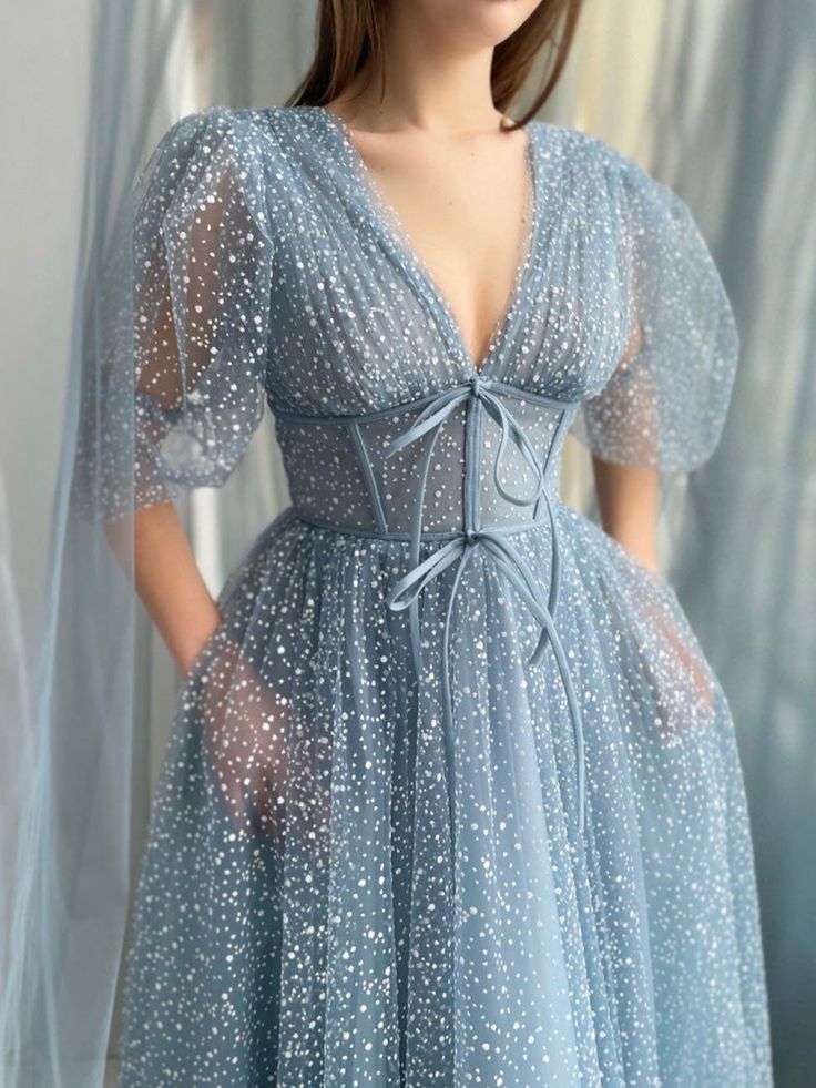 A-Linie Teelänge Graublaues Ballkleid, Graublaues formelles Hochzeitspartykleid fg5298