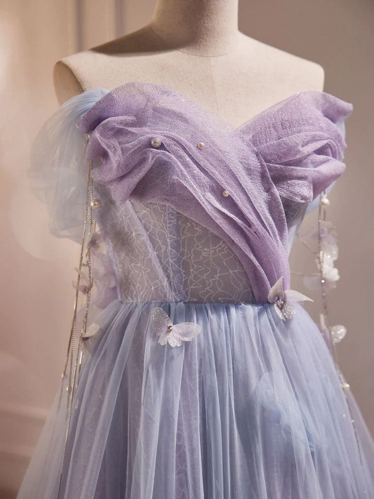 Off Shoulder Sweetheart Long Formal Dress, Tulle Prom Dress fg5025