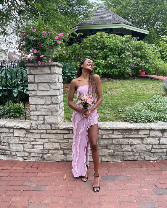 Prom dress pink ruffles senior prom poses fg4394 formalgowns Prom dress pink ruffles senior prom poses fg4394 formalgowns