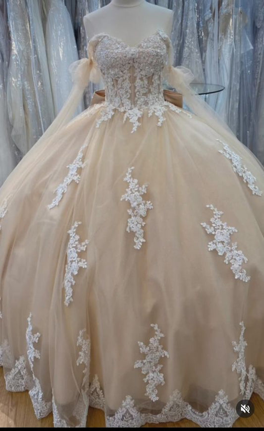Robe de Quinceanera, robe de bal, robe de bal champagne, fg4421