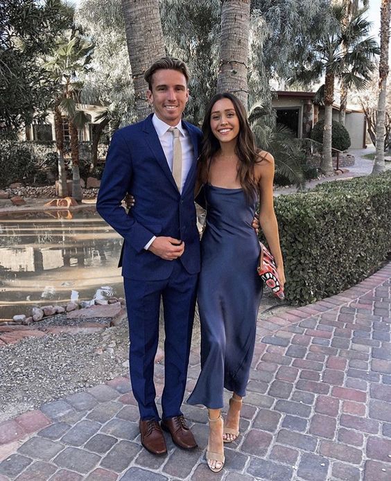 Navy Blue Midi Bridesmaid Dress Prom Gown fg4495 formalgowns Navy Blue Midi Bridesmaid Dress Prom Gown fg4495 formalgowns
