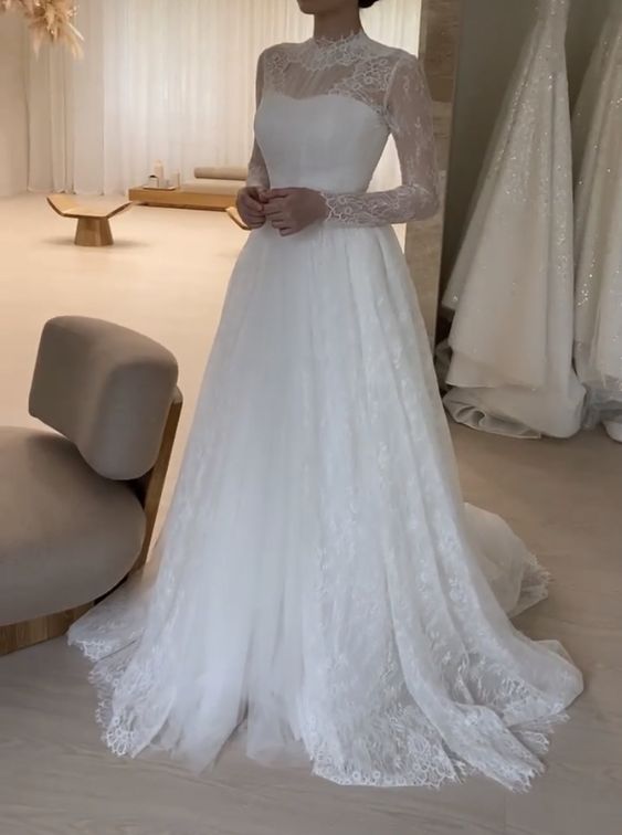 Robe de soirée trapèze pour femme, robe de mariée fg4643