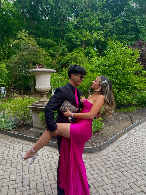 Elegant Satin Long Prom Dress with Split fg4550 formalgowns Elegant Satin Long Prom Dress with Split fg4550 formalgowns