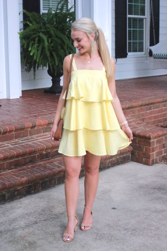 Yellow Short Homecoming Dress Party Dresses fg3624 – formalgowns