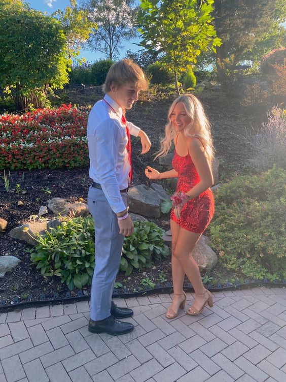 Lovely Red Cute Teen Homecoming Dress Straps Red Formal Dresses fg3746 – formalgowns Lovely Red Cute Teen Homecoming Dress Straps Red Formal Dresses fg3746 – formalgowns