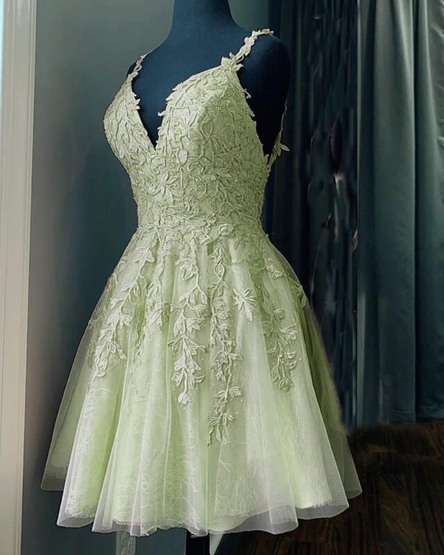 short lace graduation dress Lace-Up Short White Graduation Dress with Ruffles White / Large
