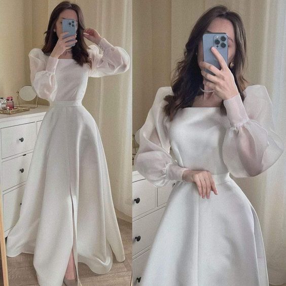 White Evening Dresses Prom Gowns Formal Women Dress fg4111 – formalgowns