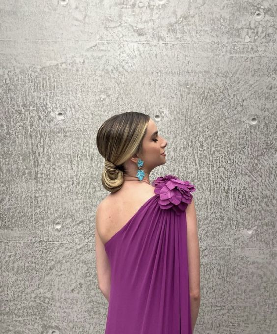 Schickes Chiffon-Rüschen-Abendkleid mit Maßanfertigungen fg3926