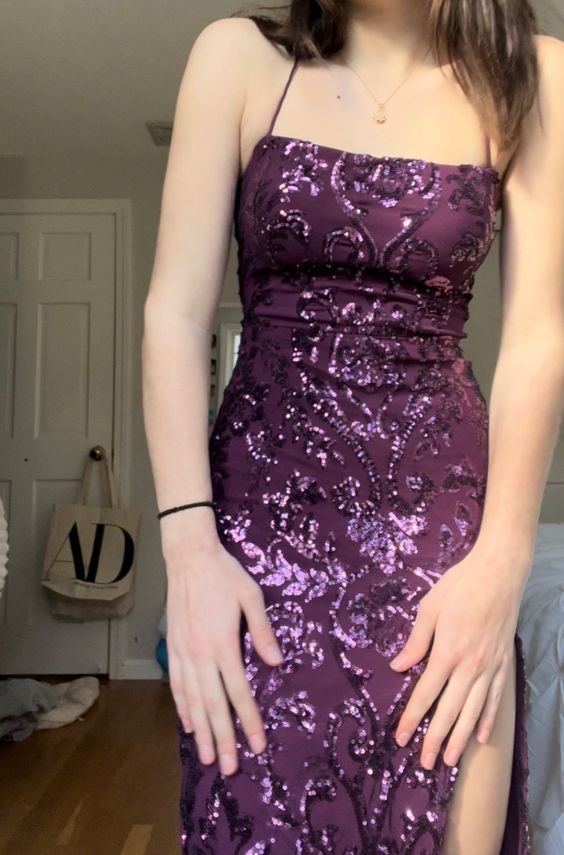 Purple Prom Dress Sparkly pattern sequins and glitter dress fg3524 formalgowns Purple Prom Dress Sparkly pattern sequins and glitter dress fg3524 formalgowns