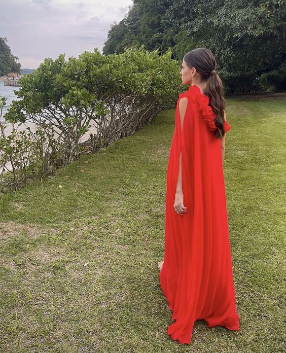 Rotes langes Ballkleid, modisches Abendkleid, fg4085