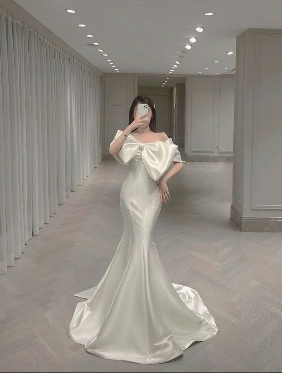Satin Langes Ballkleid Partykleid Meerjungfrauenkleid fg4143