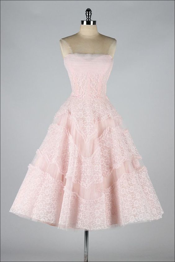 Vintage Inspired Strapless Soft Pink Short Prom Evening Dress Homecomi formalgowns Vintage Inspired Strapless Soft Pink Short Prom Evening Dress Homecomi formalgowns