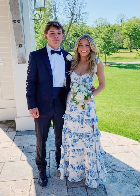 Elegant Printing Formal Evening Dress Sleeveless Dress with Split fg37 formalgowns Elegant Printing Formal Evening Dress Sleeveless Dress with Split fg37 formalgowns