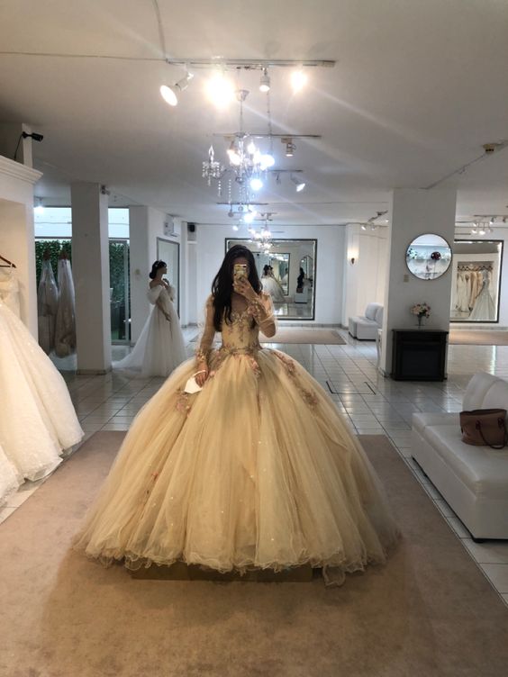 A Line Champagne Tulle Prom Dress With Flowers Puffy Quinceanera Dresses Ball Gown fg3964 A Line Champagne Tulle Prom Dress With Flowers Puffy Quinceanera Dresses Ball Gown fg3964