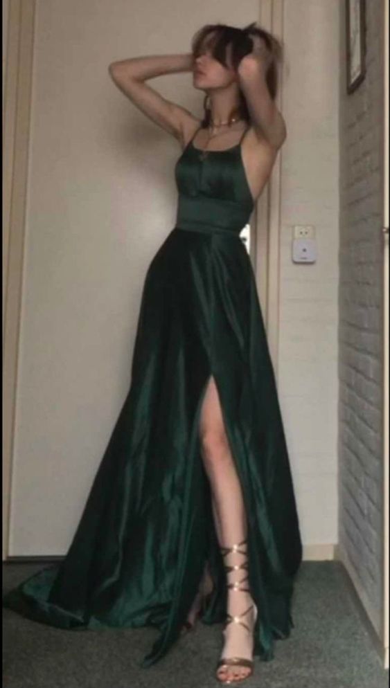 A line Dark Green Long Prom Dress, Evening Dress fg4296 formalgowns A line Dark Green Long Prom Dress, Evening Dress fg4296 formalgowns