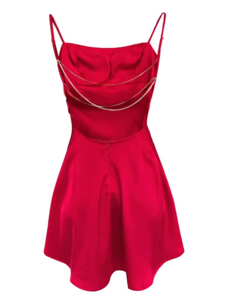Robe de soirée courte rouge sexy, robe de cocktail, robe de fête d'anniversaire courte fg7889