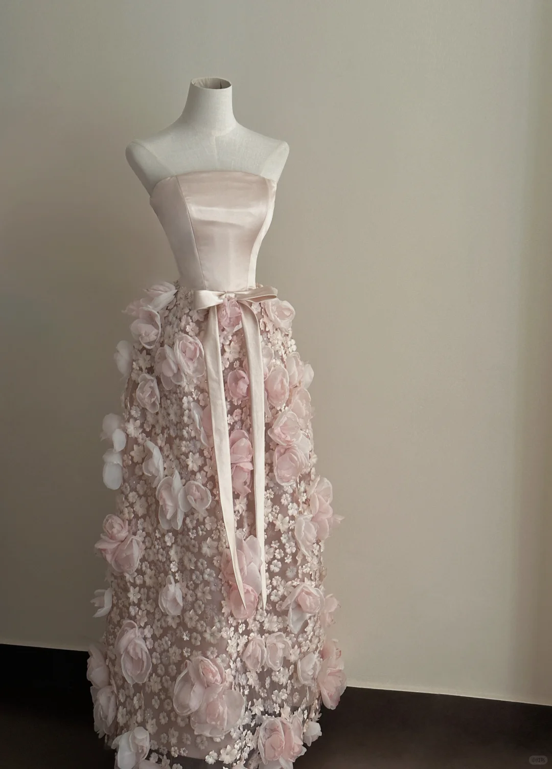 Rosa Blumen Langes Ballkleid Sweet 16 Geburtstagskleid Abendkleid fg8332