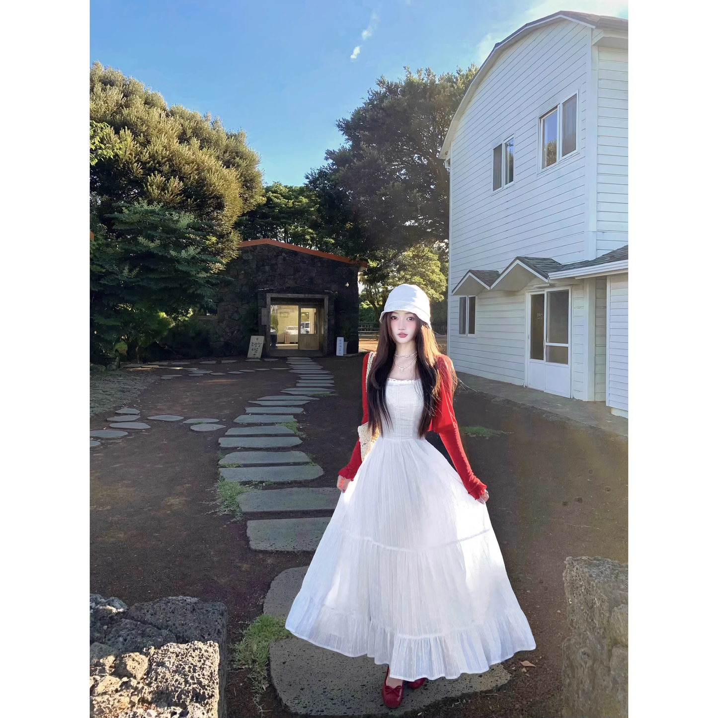 Short white fitted spaghetti strap maxi dress A133