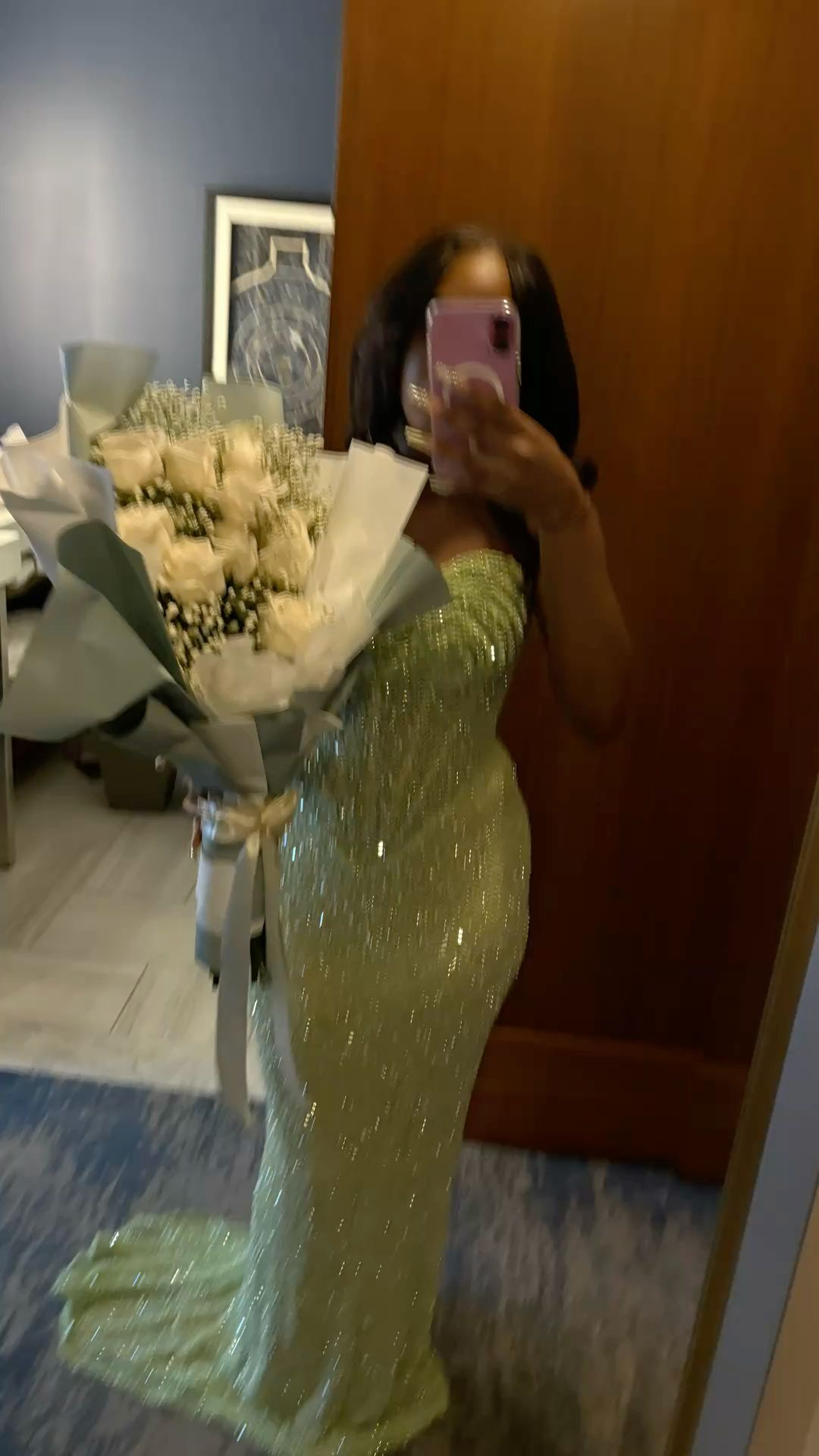 Robe de soirée longue sirène colorée à paillettes, tenue de remise de diplôme fg8362