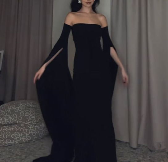 Sexy Black Long Sleeve Formal Dress Evening Dress fg5877 formalgowns Sexy Black Long Sleeve Formal Dress Evening Dress fg5877 formalgowns