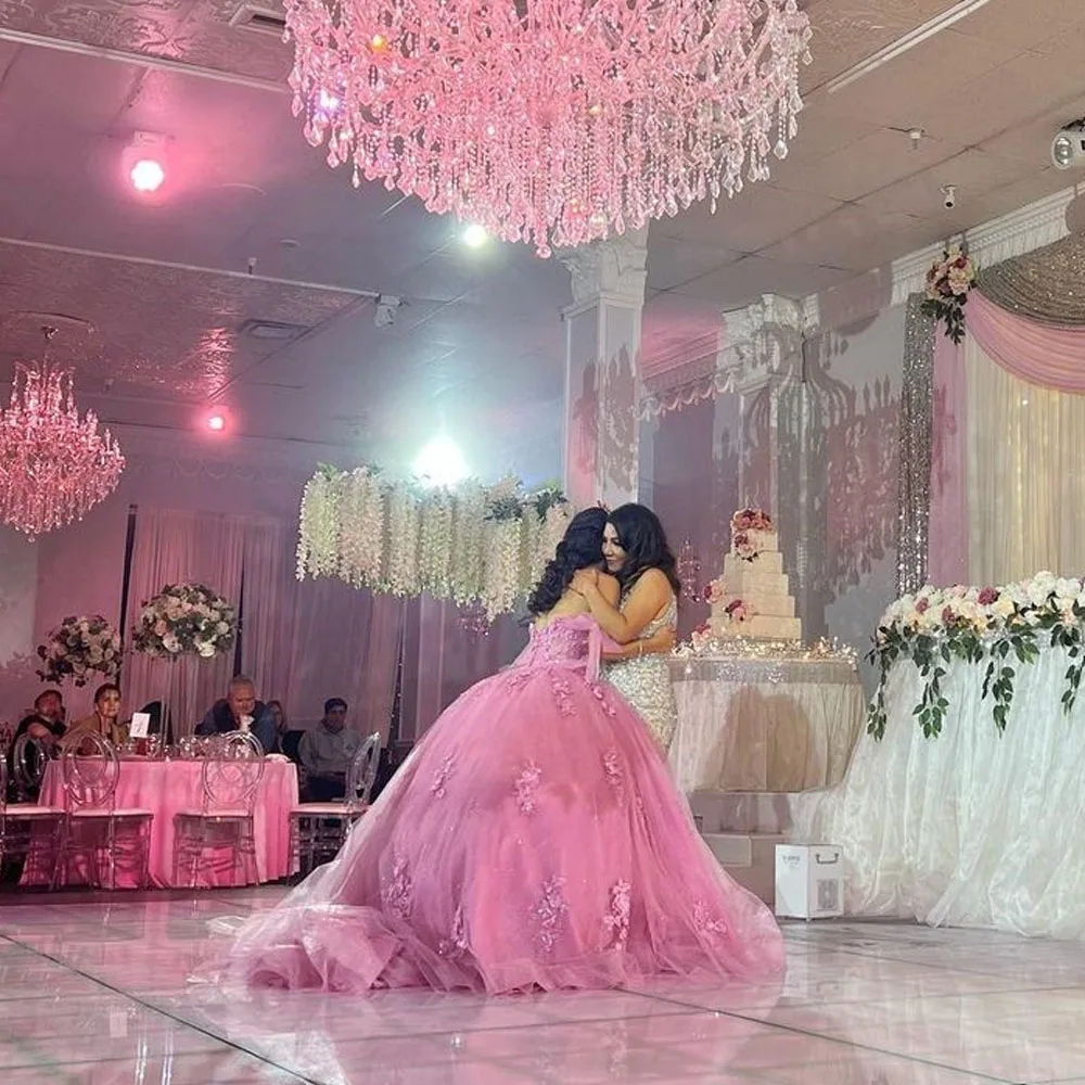 Ball Gown Sweet 16 Dress Off Shoulder Quinceanera Dresses Lace Dress with Appliques fg5480