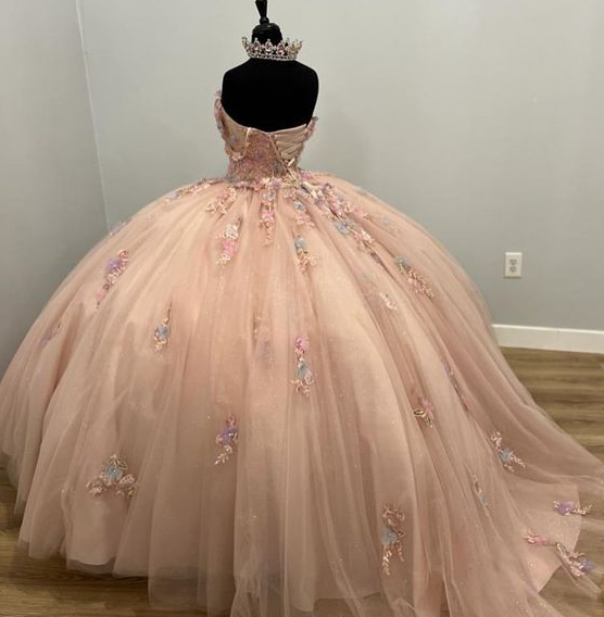 A-line Off The Shoulder Tulle Prom Dress Party Dress Formal Occasion Ball Gowns fg5243