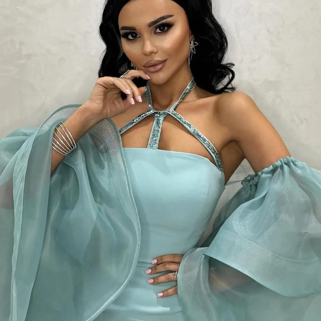 Robe de bal sirène de luxe, robe de soirée perlée, robe d'anniversaire de luxe fg5994