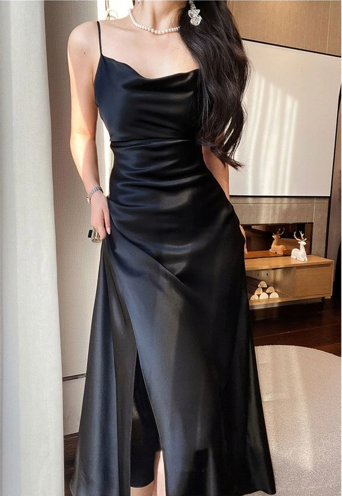 Ballkleid, langes Partykleid, Outfit, Abendkleid, schlichtes formelles Kleid, fg6076