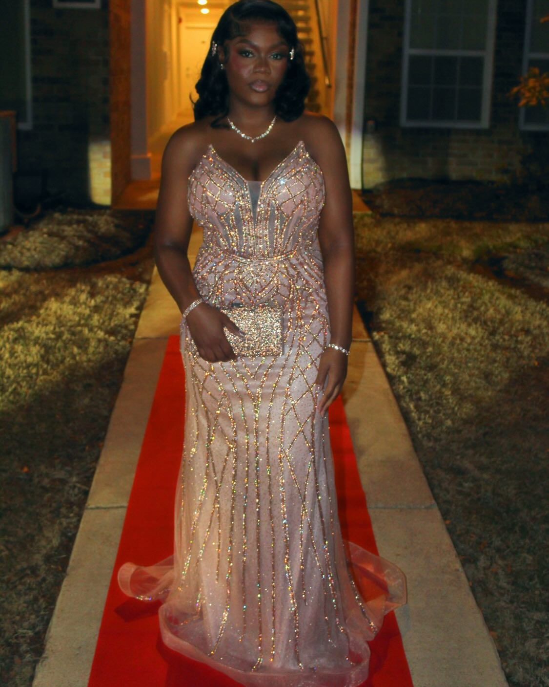 Buntes Meerjungfrau-Partykleid mit Pailletten und langen Abschlusskleidern fg8362