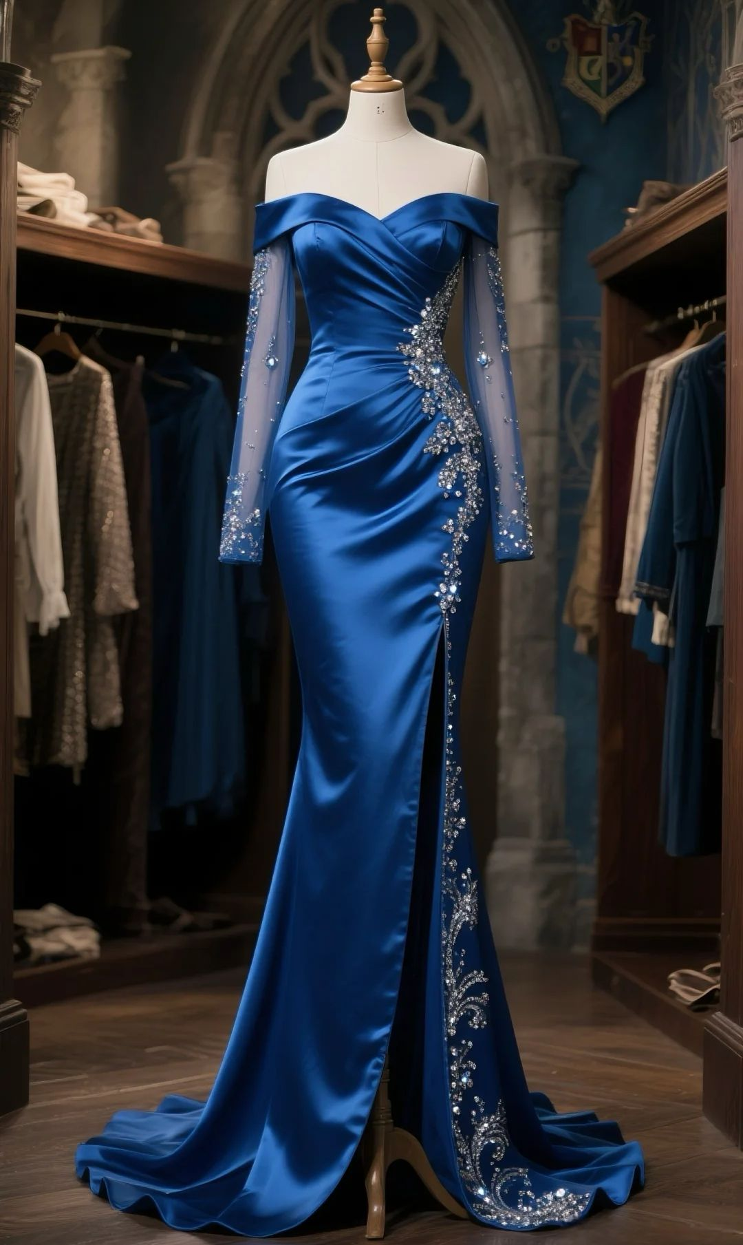 Robe de soirée longue sirène colorée à paillettes, tenue de remise de diplôme fg8362