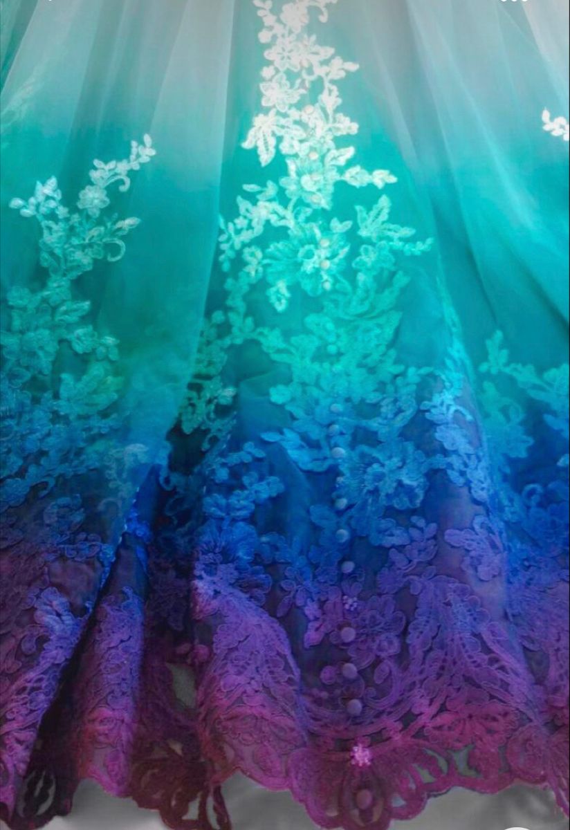 Colorful Ombré Wedding Dress Ball Gown fg2685
