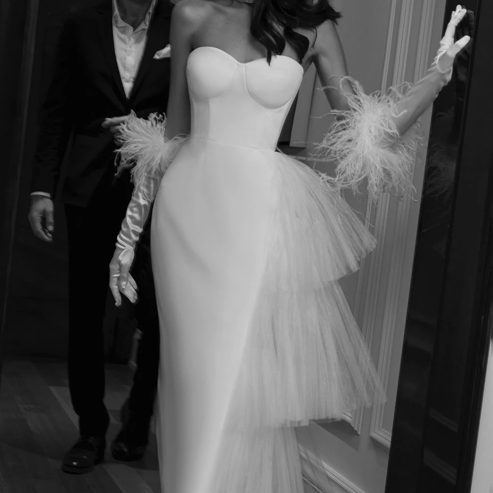White evening dress Sexy Prom Dress fg2873