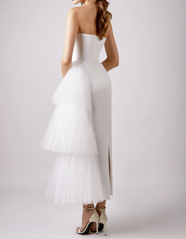 White evening dress Sexy Prom Dress fg2873