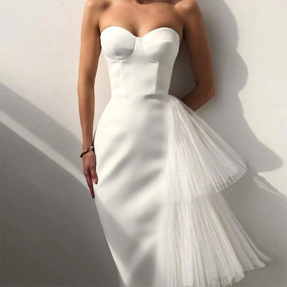 White evening dress Sexy Prom Dress fg2873