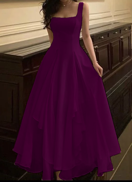 Robe de bal trapèze en mousseline de soie, robe de soirée longue, robe de soirée fg3712
