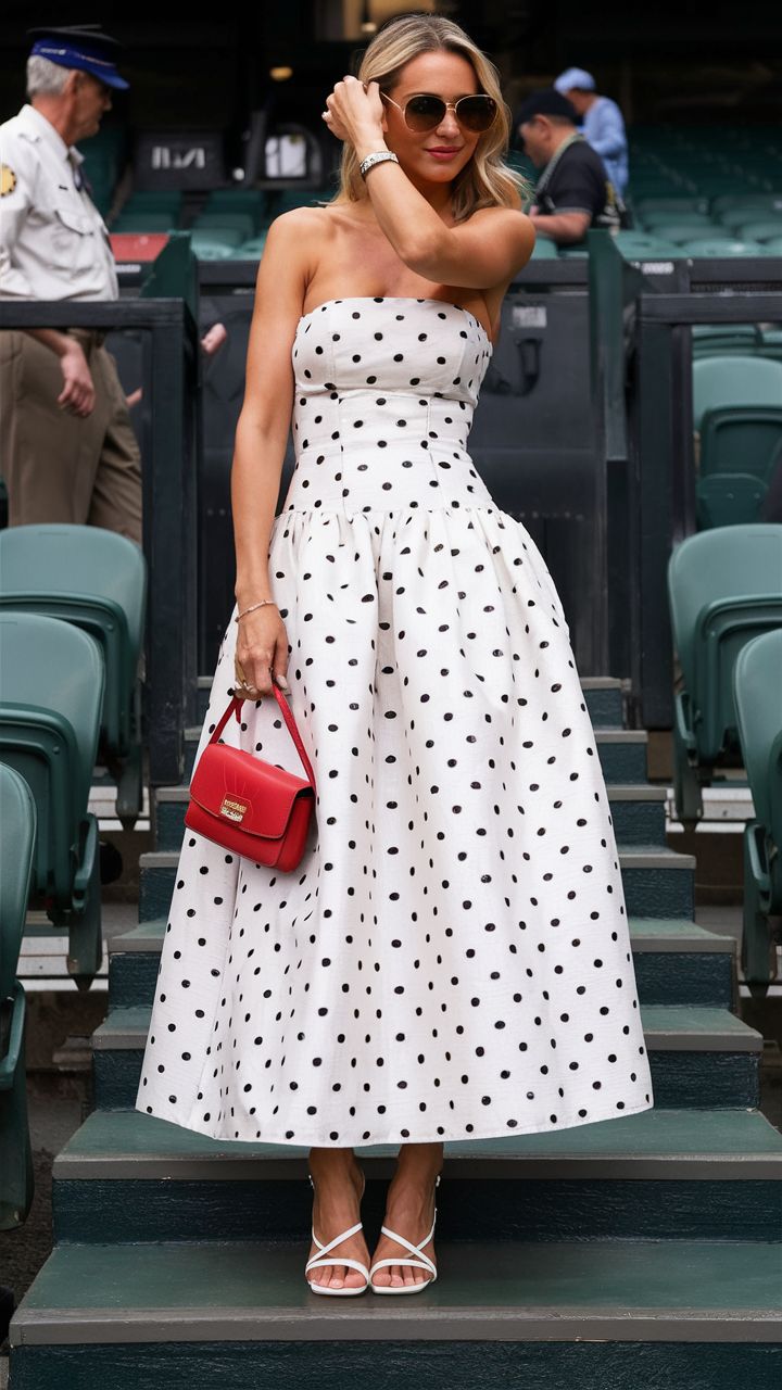 A Line Black Polka Dots Prom Dresses New Arrive Party Dress Evening Dress fg7883