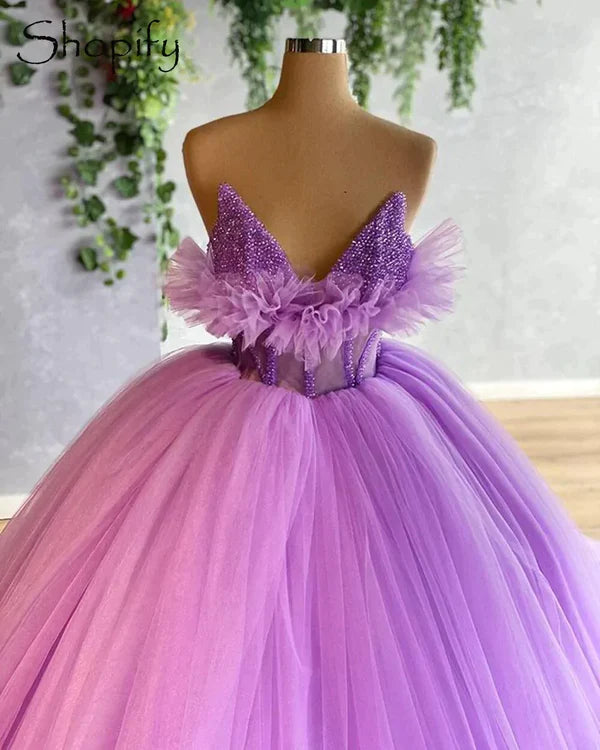 Robe de bal romantique en tulle, élégante, fg4306