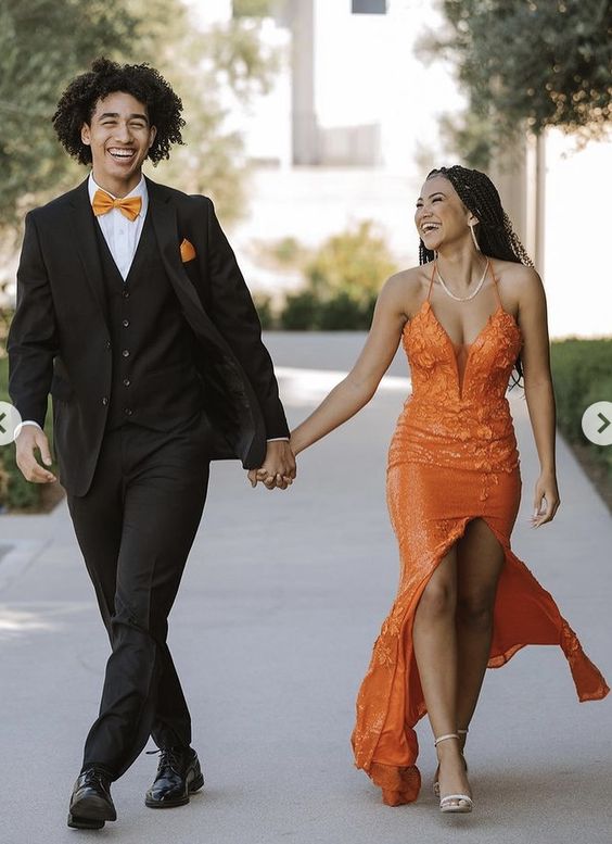 Orange Ballkleid Abendkleid Lange Ballkleider fg3207
