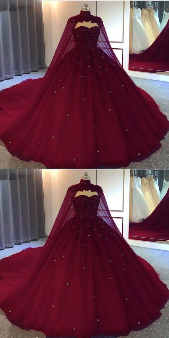 Burgundy Ball Gown Wedding Dress tulle Prom Dresses fg2871 formalgowns Burgundy Ball Gown Wedding Dress tulle Prom Dresses fg2871 formalgowns