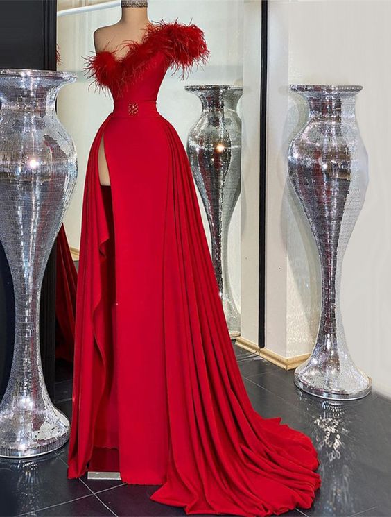 Red Prom Dresses, Lace Prom Dresses, Custom Make Evening Gowns fg2899
