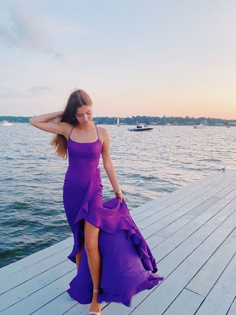 Charming Prom Dress Purple Evening Dress fg2734
