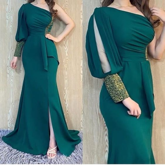 Graduation dress Green Prom Dresses Formal Wedding Evening Party Dress