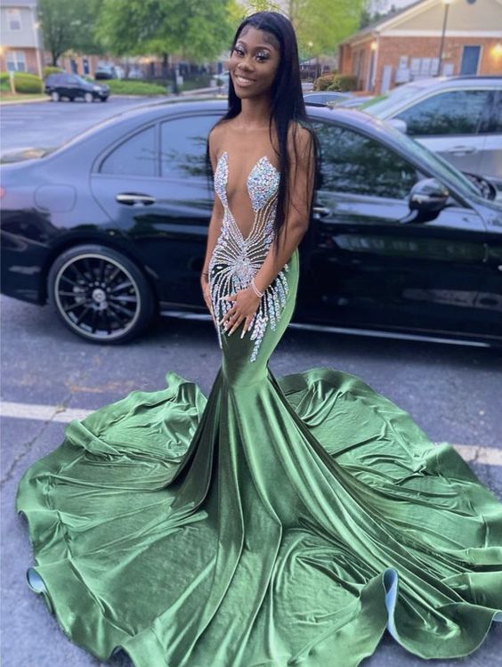 2023 Mermaid Long Green Beaded Prom Dresses Party Dress fg3143 formalgowns 2023 Mermaid Long Green Beaded Prom Dresses Party Dress fg3143 formalgowns